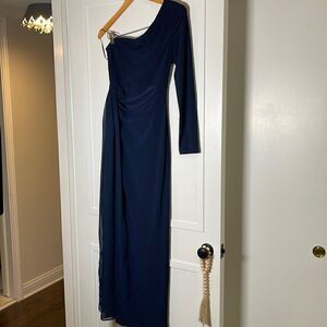 EUC Vince Camuto Navy Blue One Shoulder Dress 8/M